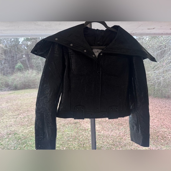 Courrèges Oversize Collar Vinyl Jacket - Picture 6 of 9